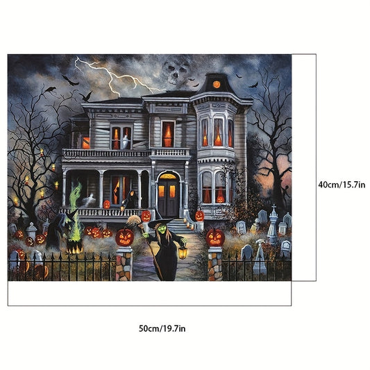 Halloween Magic Haunted House DIY Digital Painting 16x20inch（No Frame）