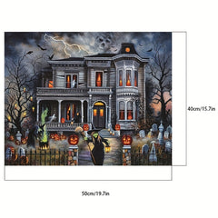 Halloween Magic Haunted House DIY Digital Painting 16x20inch（No Frame）