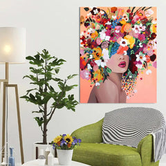 Flower Girl Digital Painting By Numbers Kit 16x20inch（No Frame）