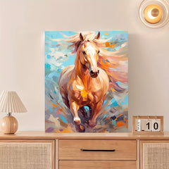 Colorful Horse Animal Digital Painting By Numbers Kit 16x20inch（No Frame）